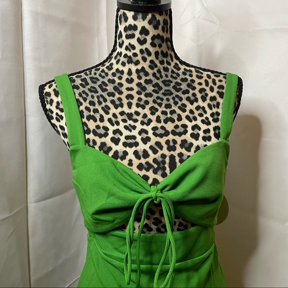 Princess Polly Samira Mini Dress Green NWT - Picture 2 of 8